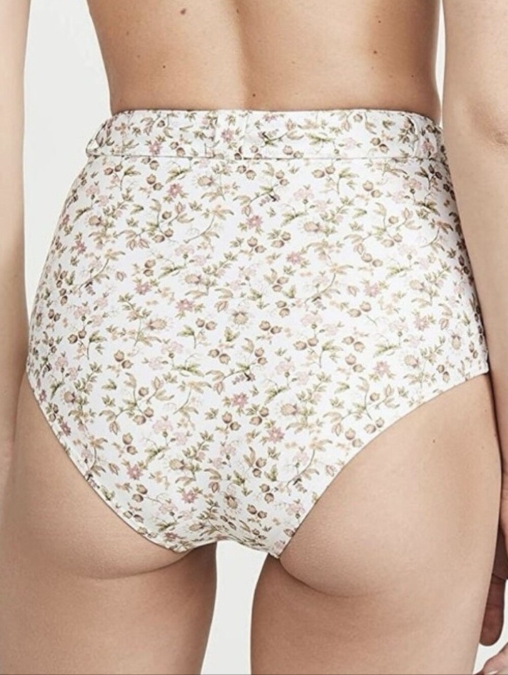 NWT Peony ANTHRO Swimwear Periwinkle Bandeau Staple High Waisted Bottom Bikini